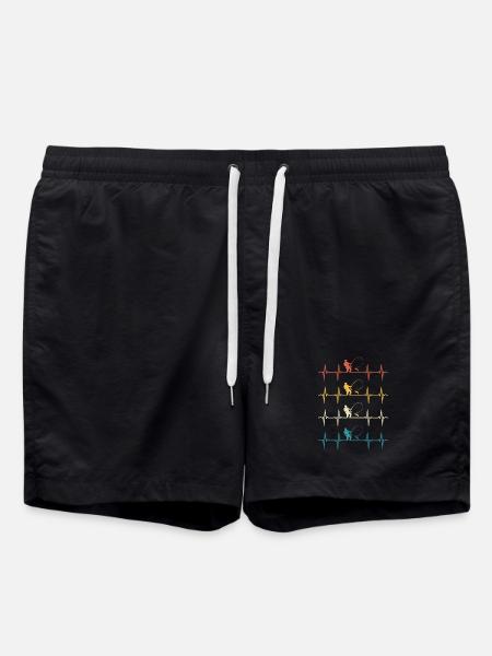 Fischerherzschlag-Angeln - Badeshorts - Schwarz