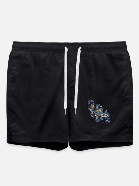 Fisch - Badeshorts - Schwarz