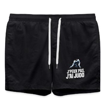 Je Peux Pas J'ai Judo Humour Cadeau - Short de bain - noir - Devant - AI Model Male 185 light (185cm)