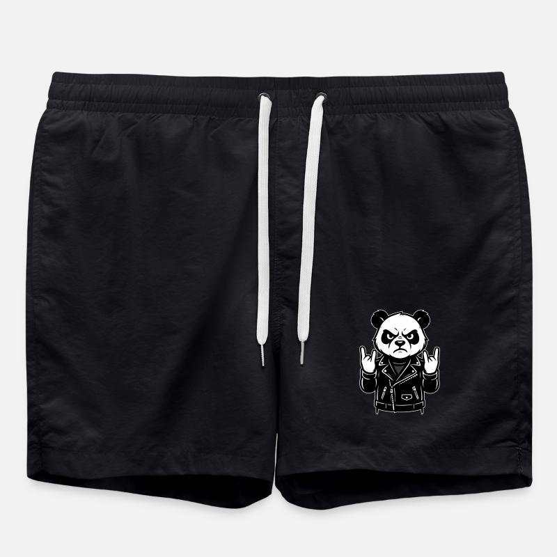 Rocker Panda Metalhead Look - Short de bain - noir