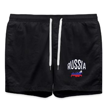 Russie - Short de bain - noir - Devant - AI Model Male 185 light (185cm)