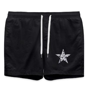 Camouflage d’étoiles - Avec des trous - Short de bain - noir - Devant - AI Model Male 185 light (185cm)