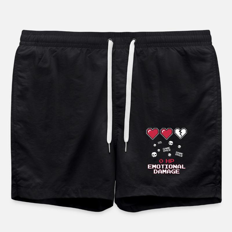 Emotional Damage Pixel - Badeshorts - Schwarz