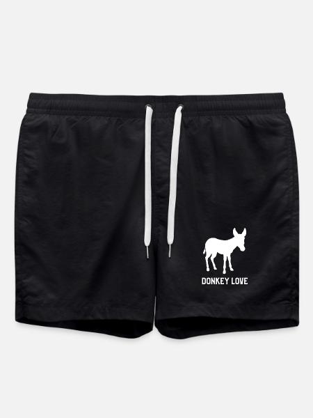 Esel Liebe - Badeshorts - Schwarz