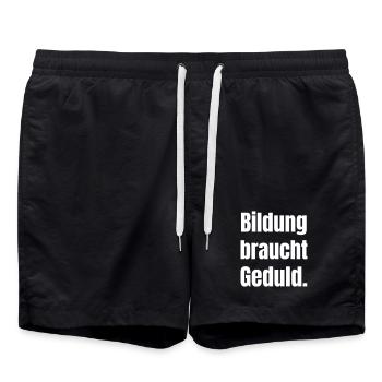 L’éducation demande de la patience - Short de bain - noir - Devant - AI Model Male 185 light (185cm)