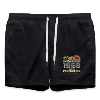 Anniversaire Mars 1968 - Short de bain - noir - Devant - AI Model Male 185 light (185cm)