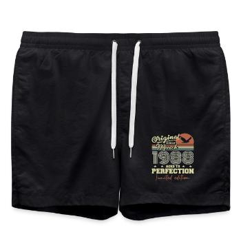 Birthday March 1988 - Swim Trunks - black - Front - AI Model Male 185 light (185cm)