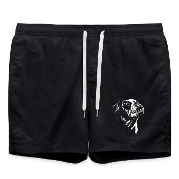 Chien Bouledogue Anglais Silhouette de Chien Wilsigns - Short de bain - noir - Devant - AI Model Male 185 light (185cm)