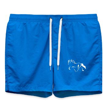 Laufende Pferde Silhouette Töltender Tölter  - Badeshorts - Cobalt blue - Vorne