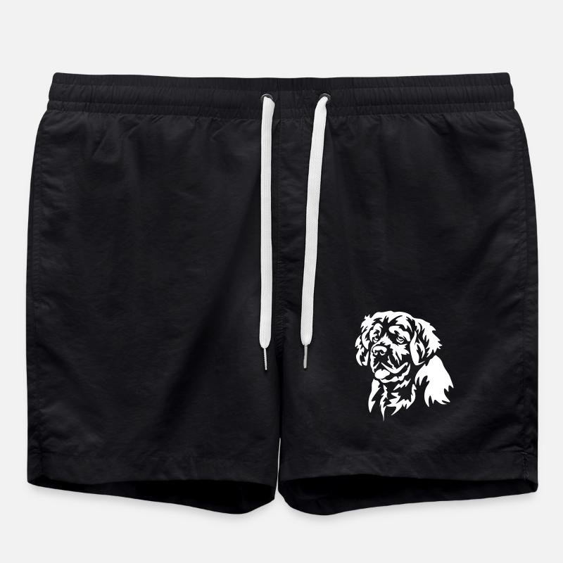 Clumber Spaniel Head "Black Edition" - Swim Trunks - black