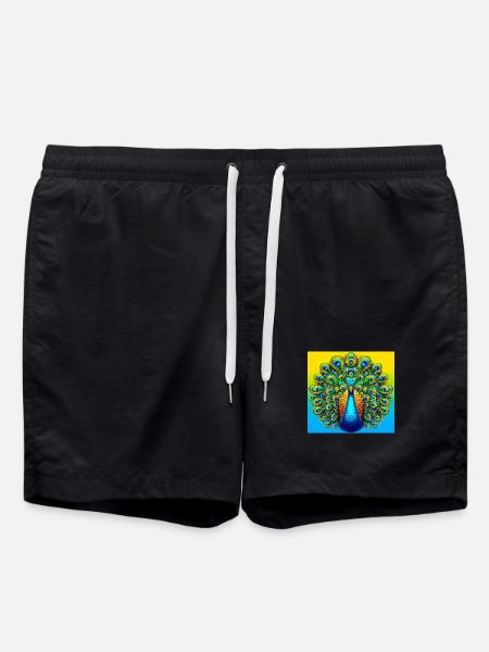 peacock - Swim Trunks - black