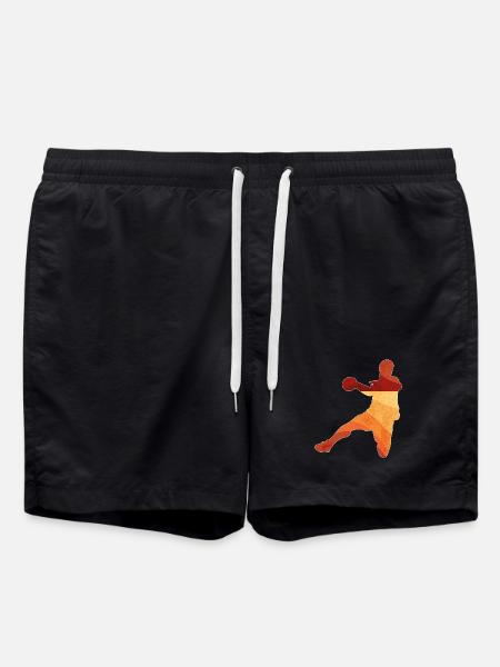 Basketball dunk in retrogradient - Swim Trunks - black