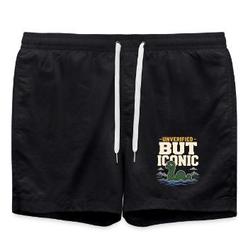 Loch Ness Monster Nessie Loch Ness Cryptid - Badeshorts - Schwarz - Vorne - AI Model Male 185 light (185cm)