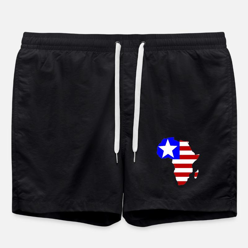 Liberia_Flagge_Afrika - Short de bain - noir