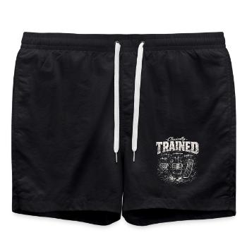 Autohandbuch Humor Fahrer Autogeschenk - Badeshorts - Schwarz - Vorne - AI Model Male 185 light (185cm)