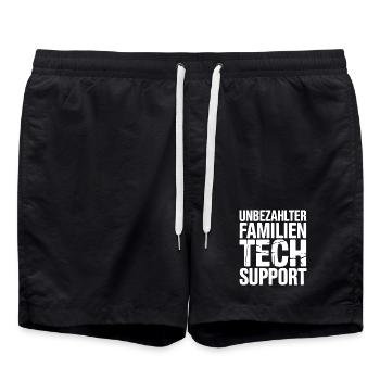 Unbezahlter Familien Tech-Support - Badeshorts - Schwarz - Vorne - AI Model Male 185 light (185cm)