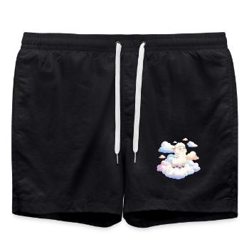 Agneau nuage dans la lumière du rêve - Short de bain - noir - Devant - AI Model Male 185 light (185cm)