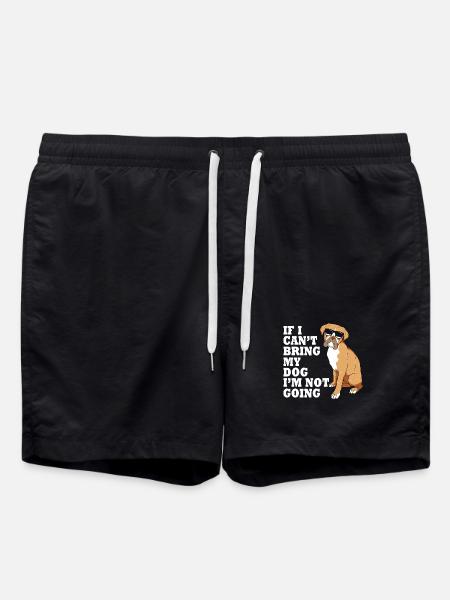 Boxer Dog - Swim Trunks - black