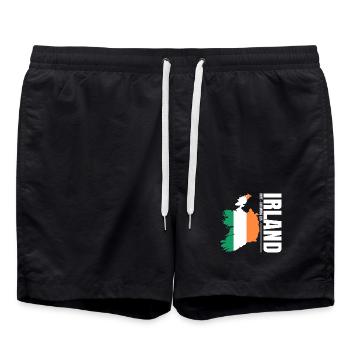 Ireland Emigrate - Swim Trunks - black - Front - AI Model Male 185 light (185cm)