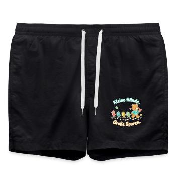 Erzieherin Geschenk Abschied Kita Dankeschön - Badeshorts - Schwarz - Vorne - AI Model Male 185 light (185cm)