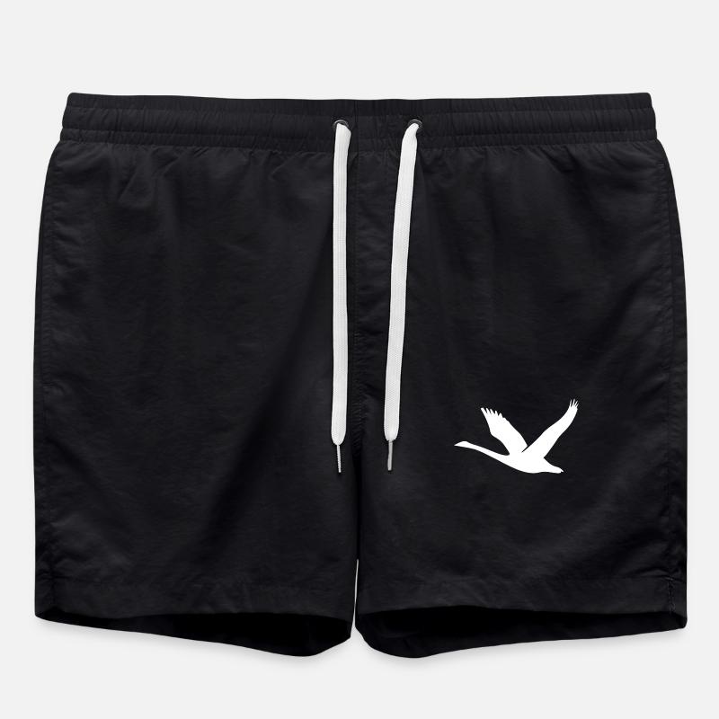 Cygne volant avec des ailes - Short de bain - noir