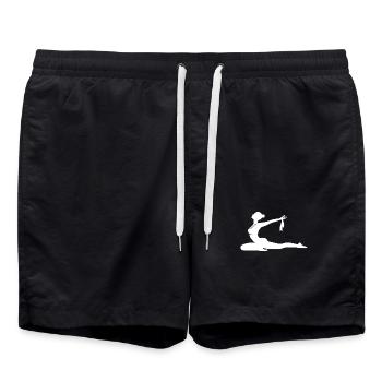 Méditation et Yoga Expression de la puissance et de l’élégance - Short de bain - noir - Devant - AI Model Male 185 light (185cm)