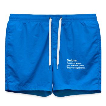 Onions Don't cry cut them vegetables. Végétariens - Short de bain - cobalt blue - Devant