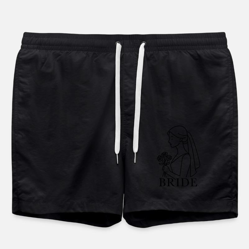 Illustration Bride - Swim Trunks - black