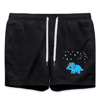 Ciel étoilé Dino - Short de bain - noir - Devant - AI Model Male 185 light (185cm)