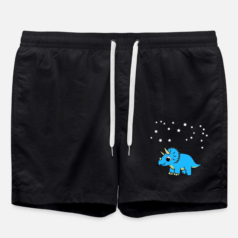 Starry Sky Dino - Swim Trunks - black