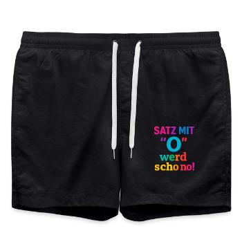 Satz mit O 2 - Badeshorts - Schwarz - Vorne - AI Model Male 185 light (185cm)