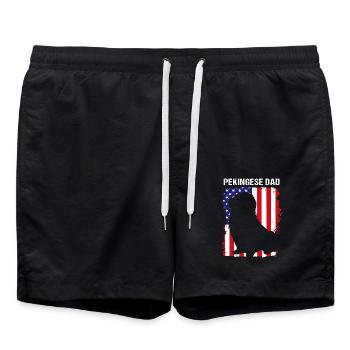 Pékinois - Short de bain - noir - Devant - AI Model Male 185 light (185cm)