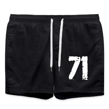 71 Nombre Vintage - Short de bain - noir - Devant - AI Model Male 185 light (185cm)
