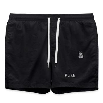 Munich München Frauenkirche - Badeshorts - Schwarz - Vorne - AI Model Male 185 light (185cm)