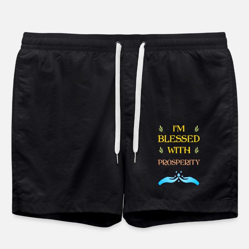 I'm blessed with prosperity - Earthday - Swim Trunks - black