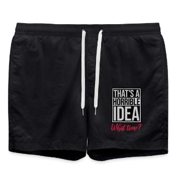 C’est une idée horrible - Short de bain - noir - Devant - AI Model Male 185 light (185cm)