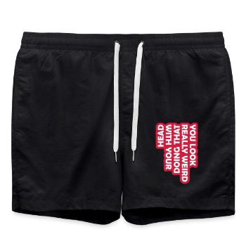 tu as l’air vraiment bizarre - Short de bain - noir - Devant - AI Model Male 185 light (185cm)