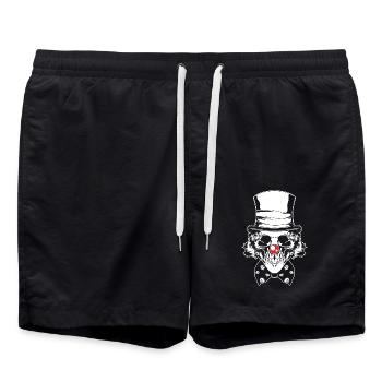 Creepy Clown Skull Head Trick ou gâterie Halloween - Short de bain - noir - Devant - AI Model Male 185 light (185cm)