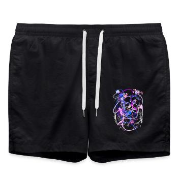 Abstract - Swim Trunks - black - Front - AI Model Male 185 light (185cm)