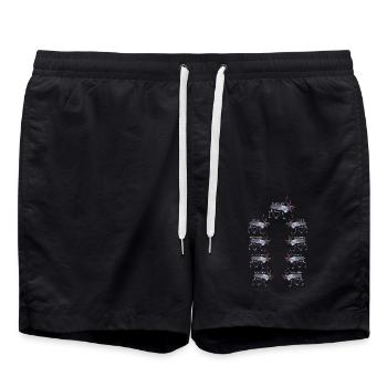 Frosty Reindeer Collection for Winters - Swim Trunks - black - Front - AI Model Male 185 light (185cm)