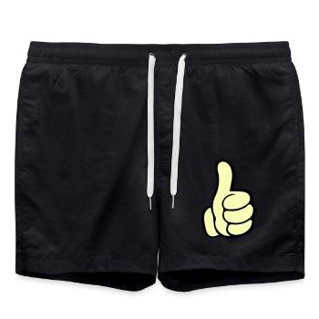 comme main - Short de bain - noir - Devant - AI Model Male 185 light (185cm)