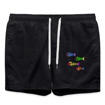 Summer Sun Beach Party Pisces - Swim Trunks - black - Front - AI Model Male 185 light (185cm)