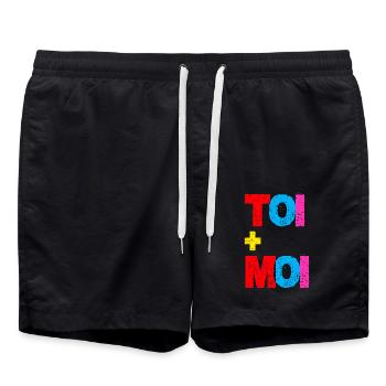 TOI + MOI - Short de bain - noir - Devant - AI Model Male 185 light (185cm)