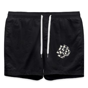 Logo des dames de paintball, PB interverrouillé - Short de bain - noir - Devant - AI Model Male 185 light (185cm)
