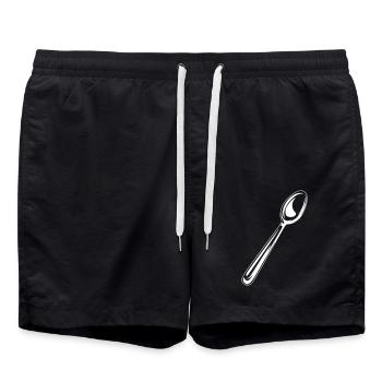 Cuisserie symbole cuillère - Short de bain - noir - Devant - AI Model Male 185 light (185cm)