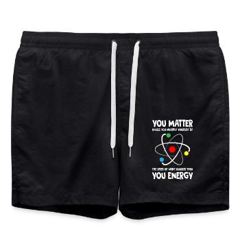 Science Quote - Badeshorts - Schwarz - Vorne - AI Model Male 185 light (185cm)