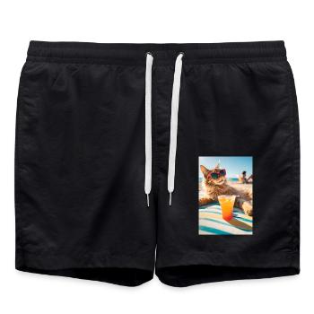 Chats - Pension - Short de bain - noir - Devant - AI Model Male 185 light (185cm)