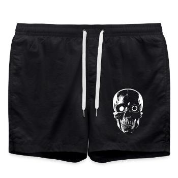 Crâne de cyborg de science-fiction - Short de bain - noir - Devant - AI Model Male 185 light (185cm)