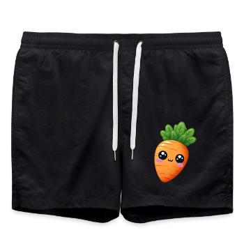 Carotte Kawaii - Short de bain - noir - Devant - AI Model Male 185 light (185cm)
