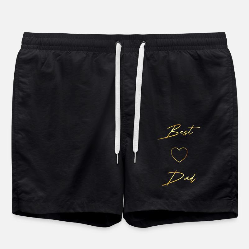 Best Dad gold Design - Swim Trunks - black